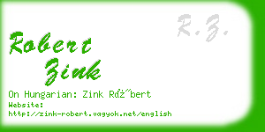 robert zink business card